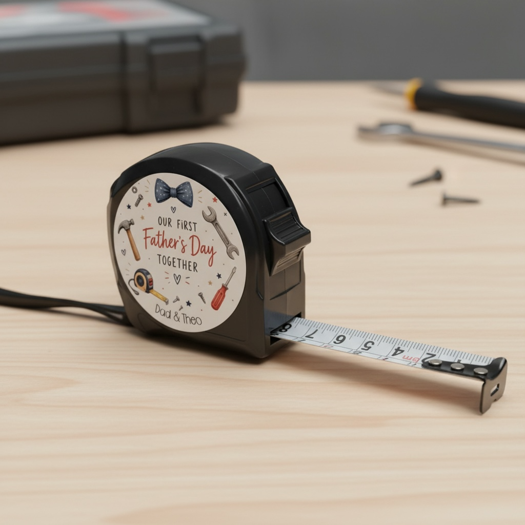 Personalised First Father’s Day Tape Measure | Custom Dad Gift | “Our First Father’s Day Together”