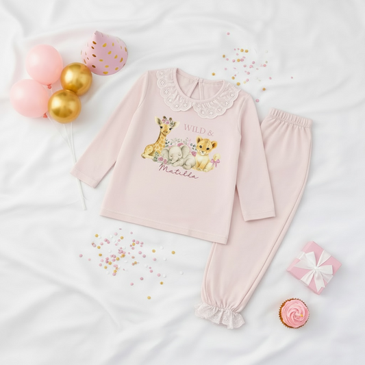 Wild & Three Personalised Children’s Pyjamas – Blush Pink