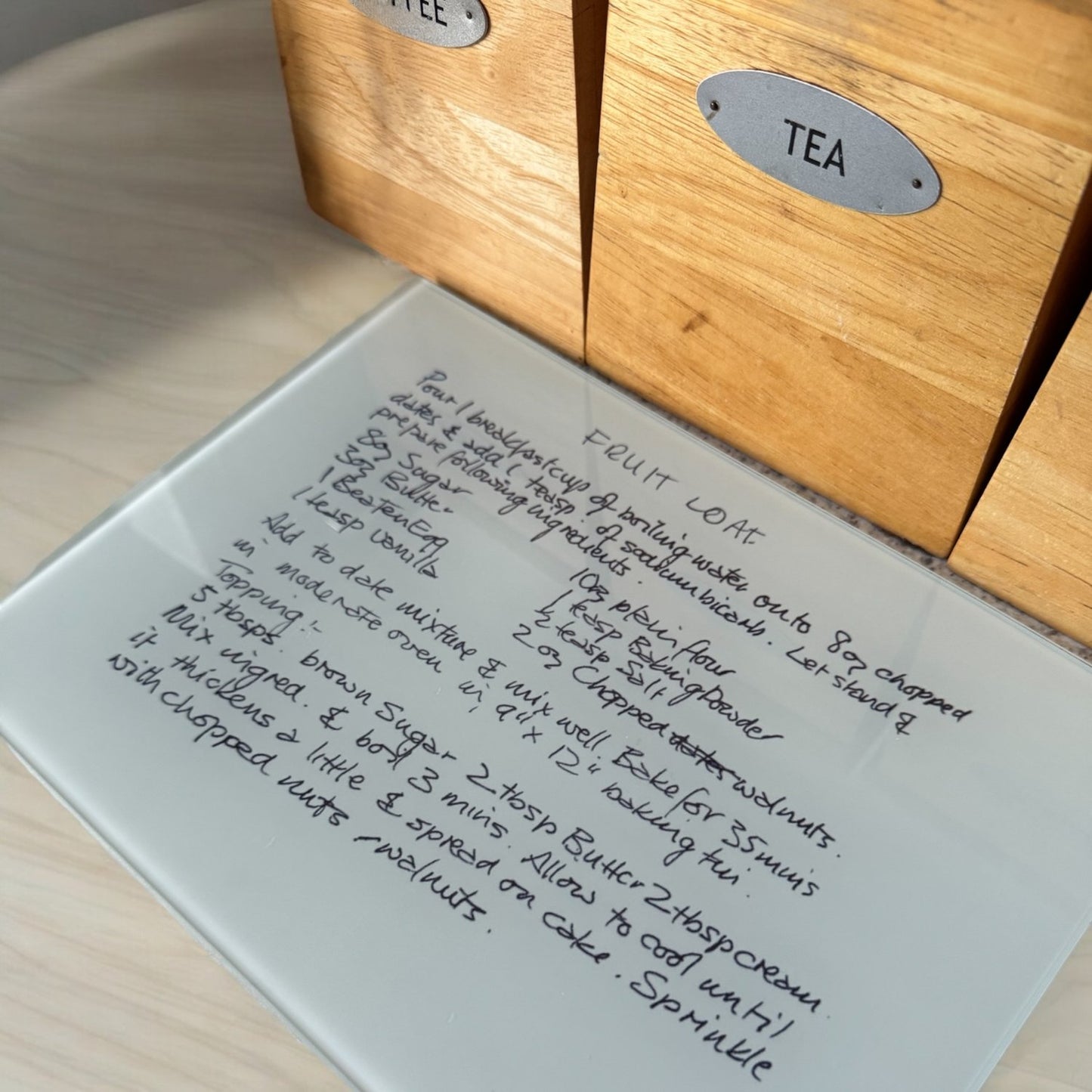 Personalised Handwritten Recipe Glass Cutting Board – 8”x11” — Tiny & Me.