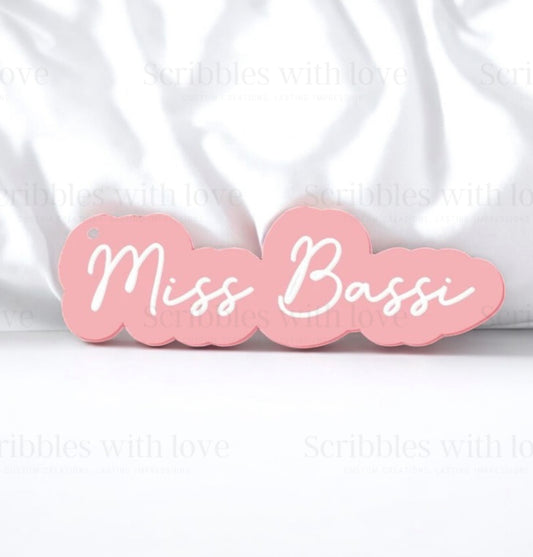 DOUBLE LAYER ACRYLIC NAME KEYRINGS