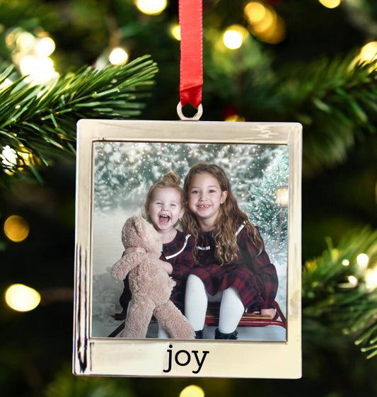 Personalised Photo Christmas Ornament - Joy