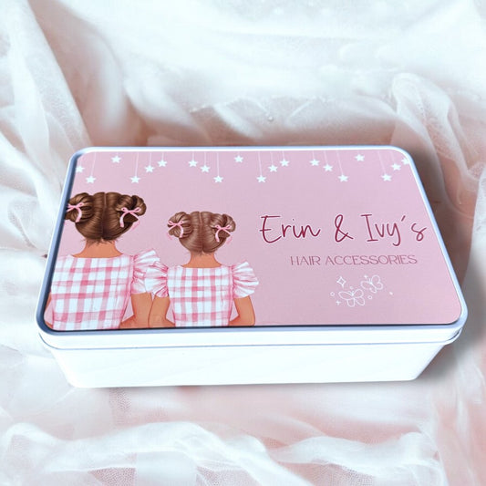 Personalised Hair Accessories Tin