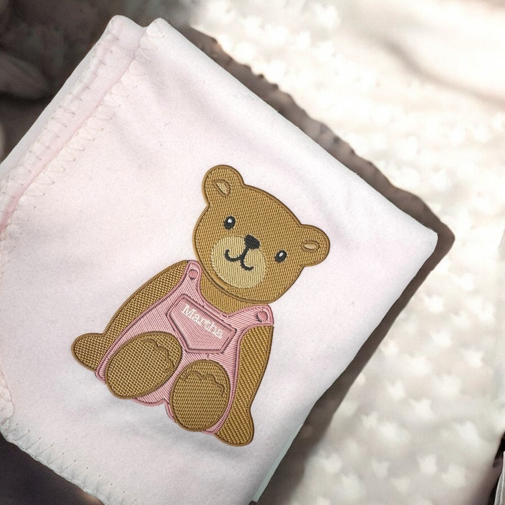 Embroidery style baby blankets