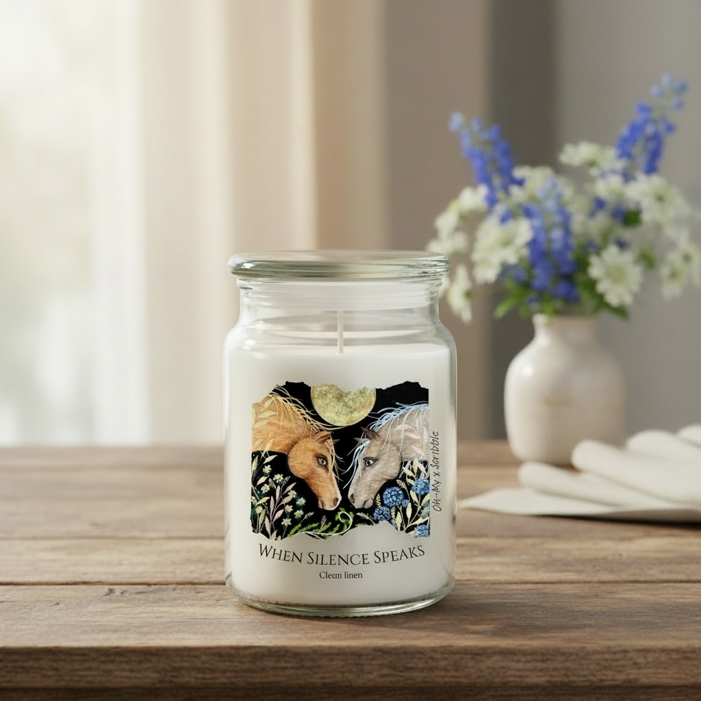 WHEN SILENCE SPEAKS — Clean Linen Scented Candle