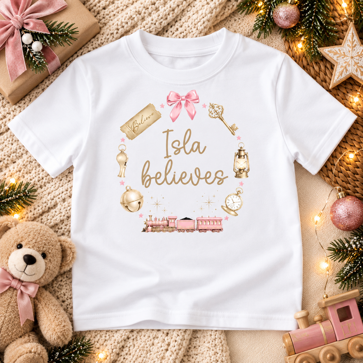Personalised Christmas Believes T-Shirt – Kids