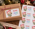 Personalised Christmas Bear Gift Stickers