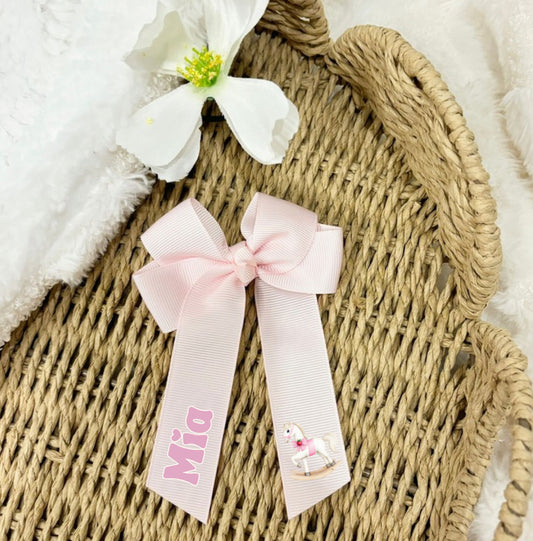Rocking Horse - Personalised Hair Bow