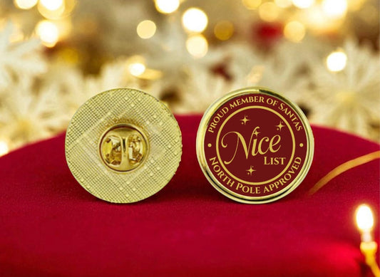 Santa’s Nice List Pin – North Pole Approved