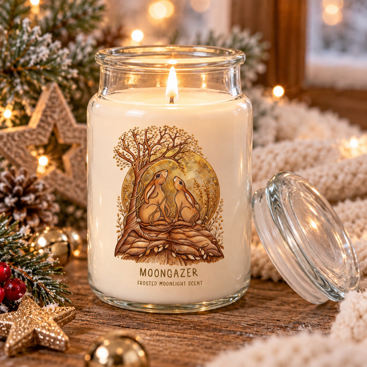 Moongazer 11oz Scented Candle | Oh-My x Scribbles With Love - limited Christmas edition