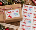 Personalised Christmas Reindeer Gift Stickers