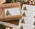 Personalised Elegant Christmas Tree Gift Stickers