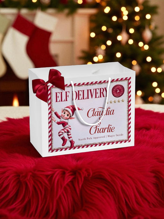 Personalised Elf Delivery Gift Bag