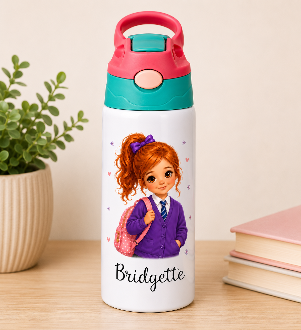 Personalised School Water Bottle – Character Collection (PRE ORDERS)