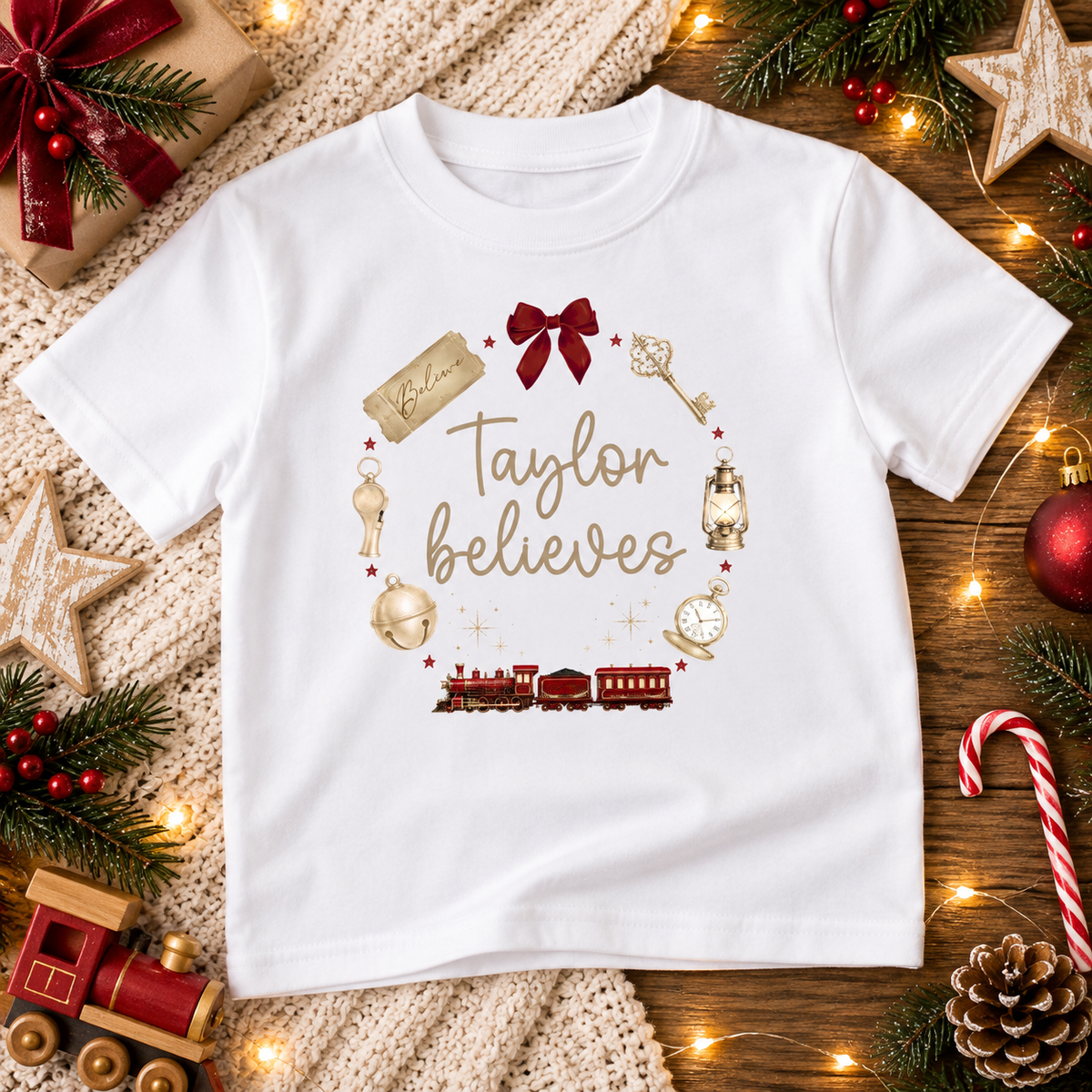 Personalised Christmas Believes T-Shirt – Kids