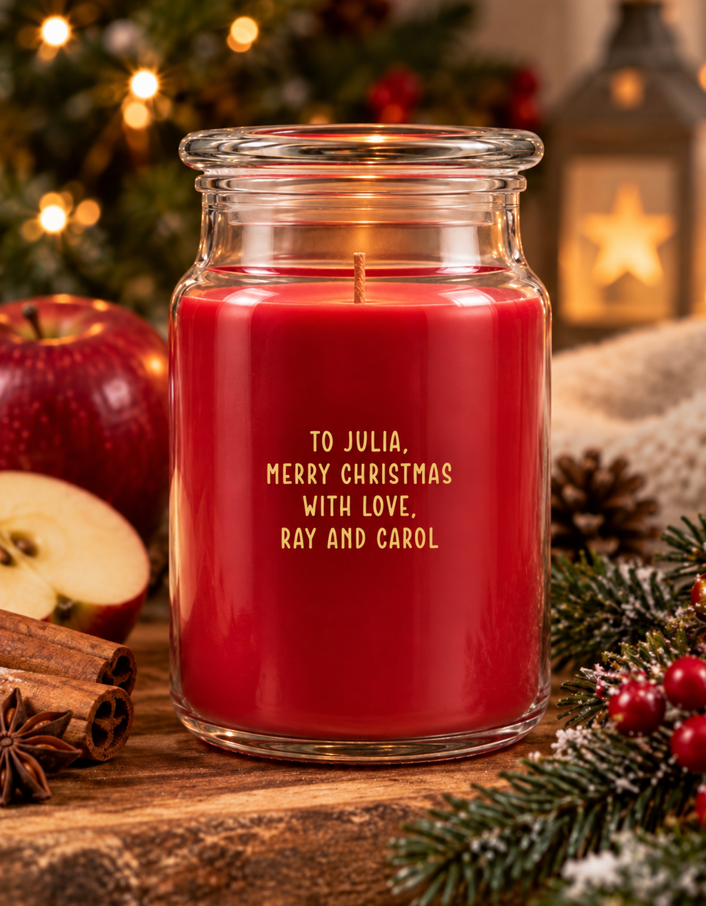 Little Red – Mulled Orchard Scented Christmas Candle | Oh-My x Scribbles With Love - limited Christmas edition