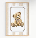 Vintage Teddy Bear Nursery Wall Print | A3 Art Print