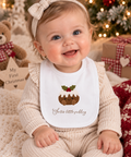 Santa’s Little Pudding Christmas Pull Over Bib