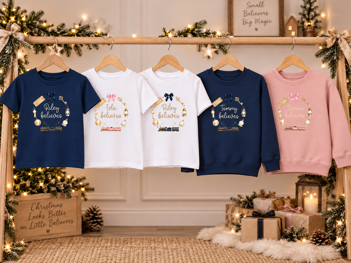 Personalised Christmas Believes T-Shirt – Kids