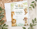 Personalised Wild & Three Birthday Invitations | Custom Face Upload
