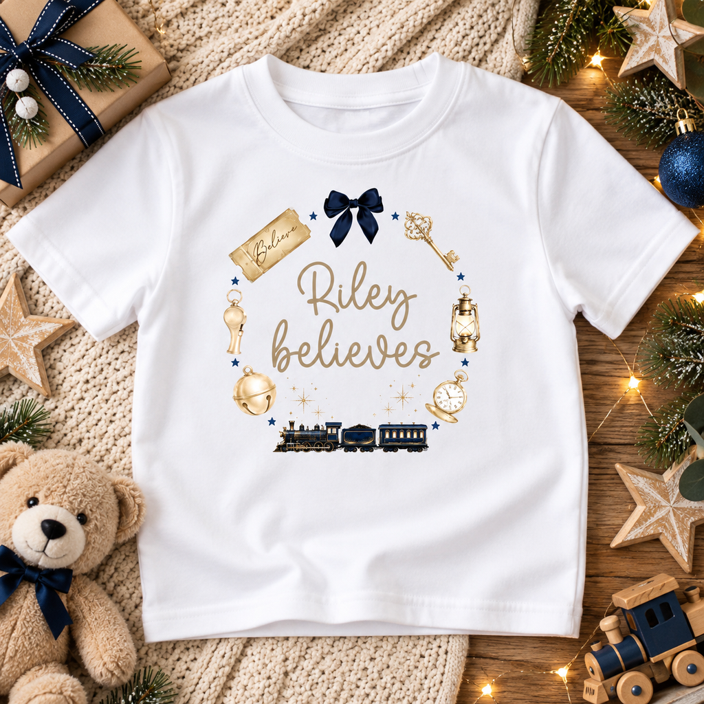 Personalised Christmas Believes T-Shirt – Kids