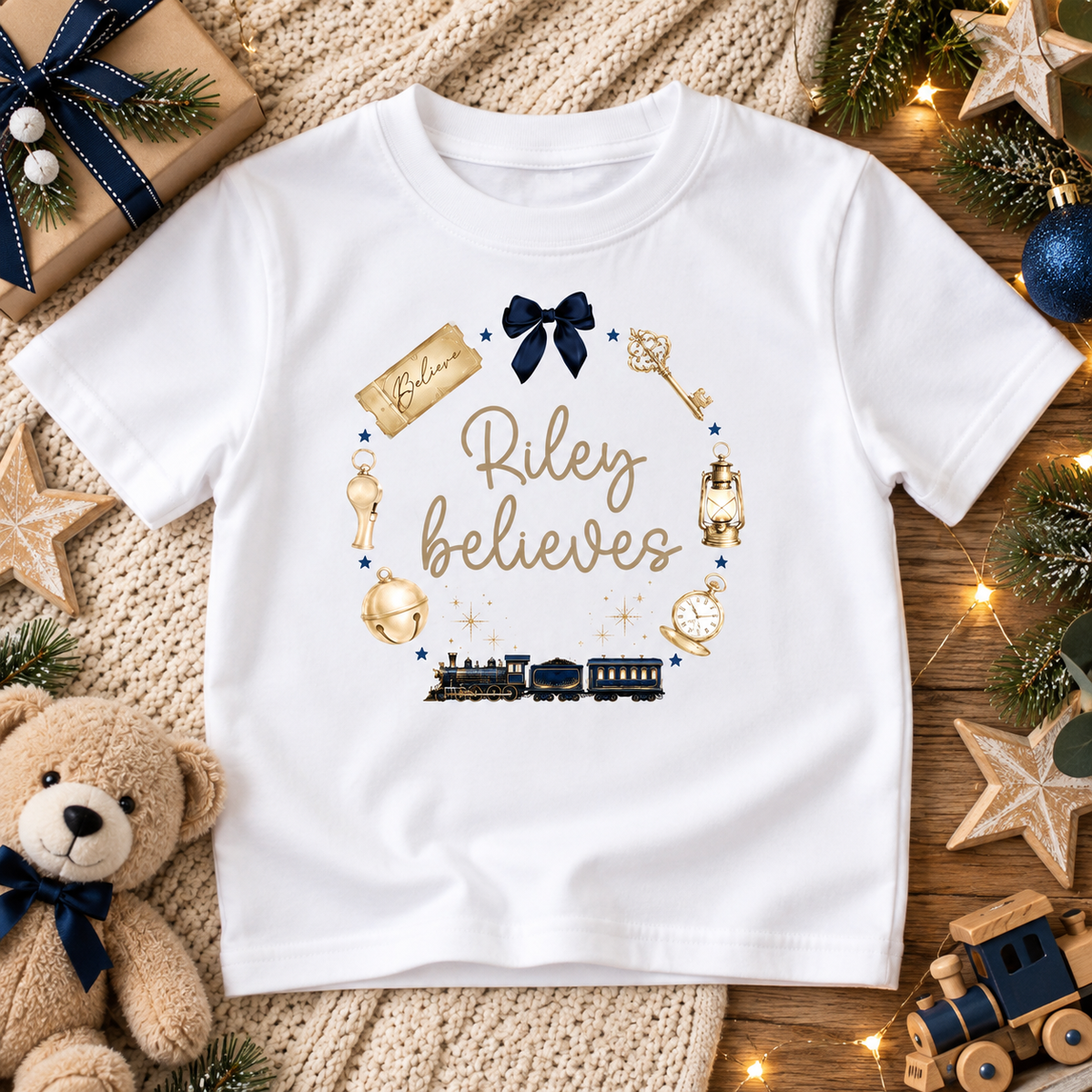 Personalised Christmas Believes T-Shirt – Kids