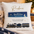 Personalised Christmas Eve Bedtime Story Cushion Cover – Christmas Train