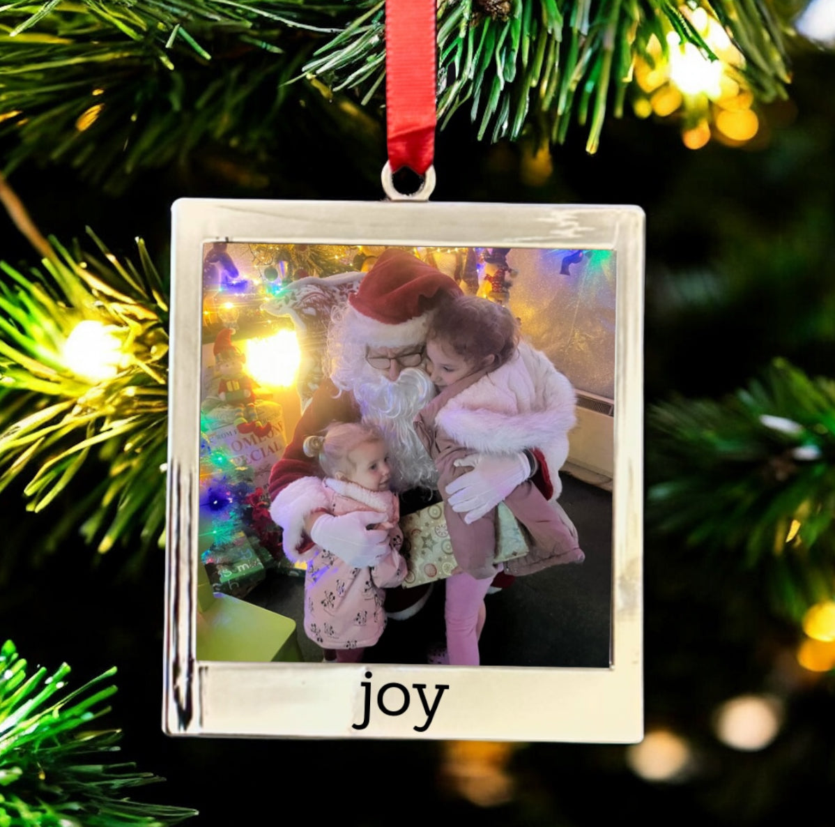 Personalised Photo Christmas Ornament - Joy