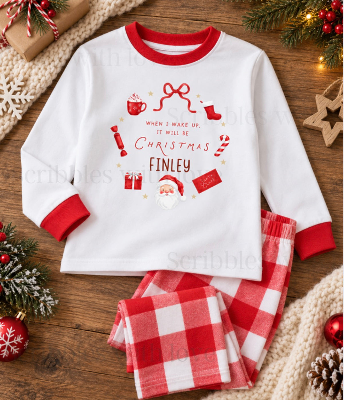 Personalised When I Wake Up It’ll Be Christmas Pyjamas 🎄