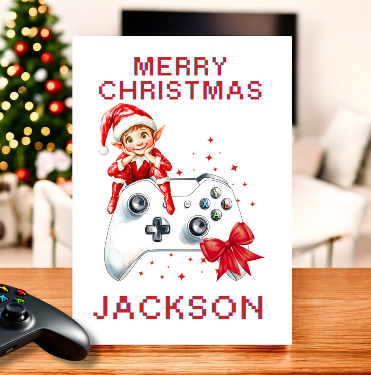 Gamer Christmas Card - Single
