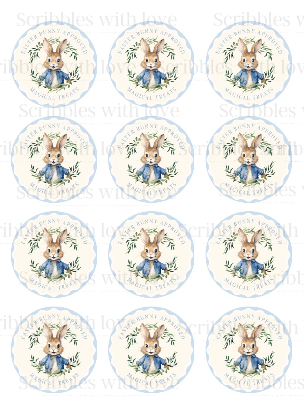 Easter Bunny Approved – Magical Treats Sticker Sheet (Set of 12)