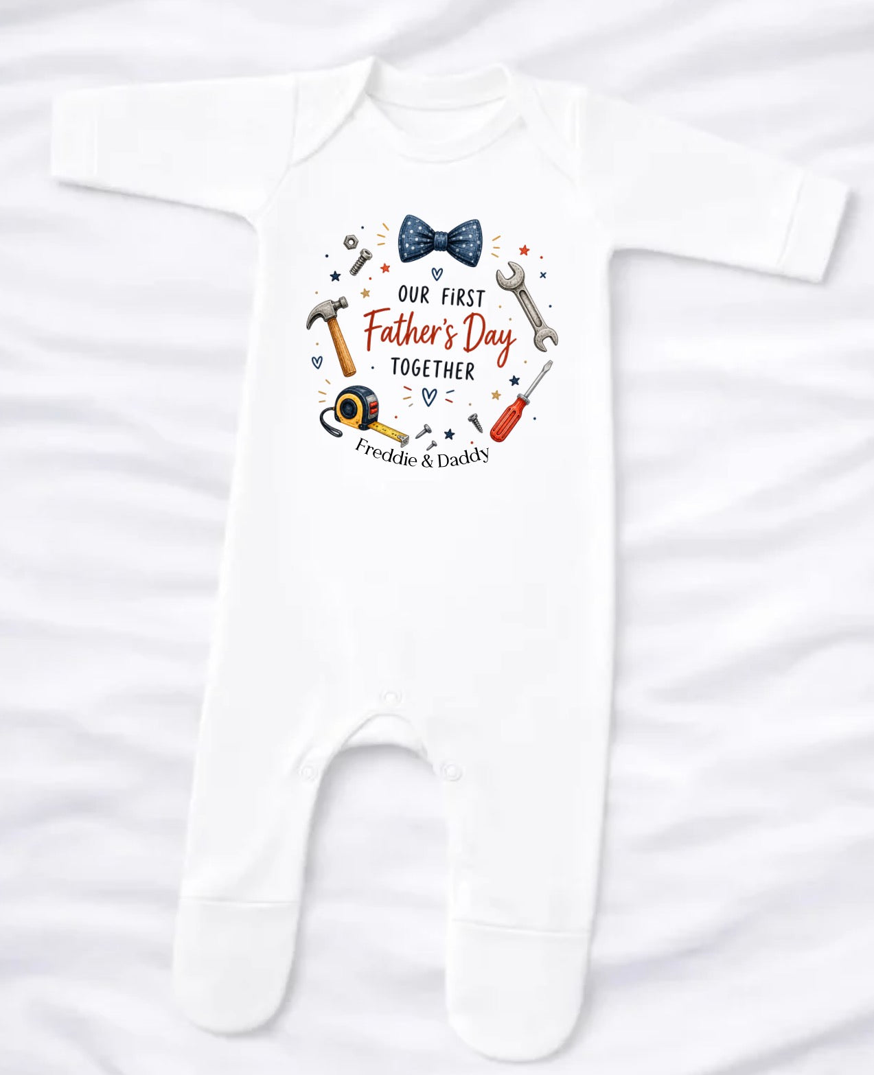 Personalised Our First Father’s Day Together Baby Rompersuit