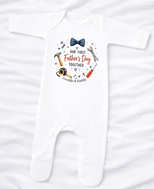 Personalised Our First Father’s Day Together Baby Rompersuit