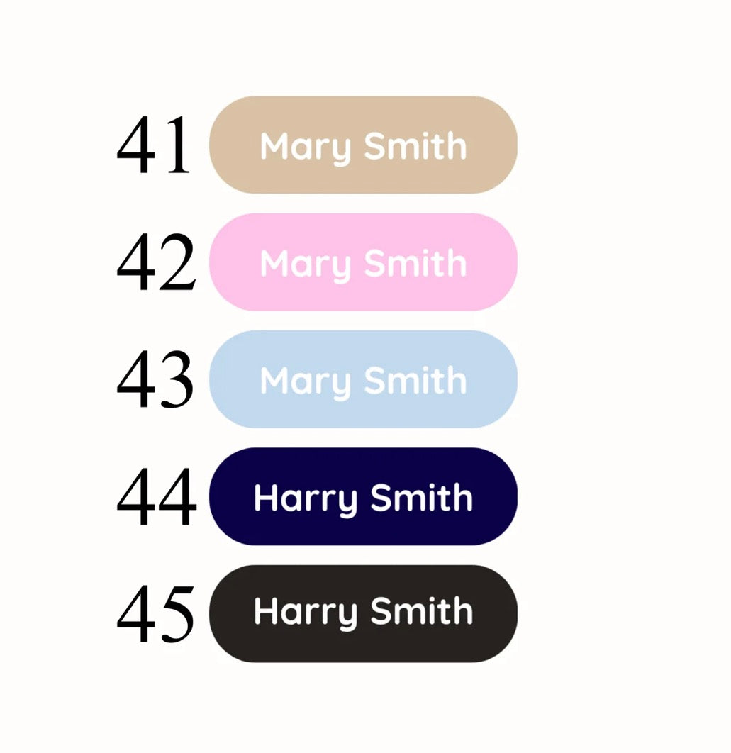 Custom Clothing Name Labels - Iron on