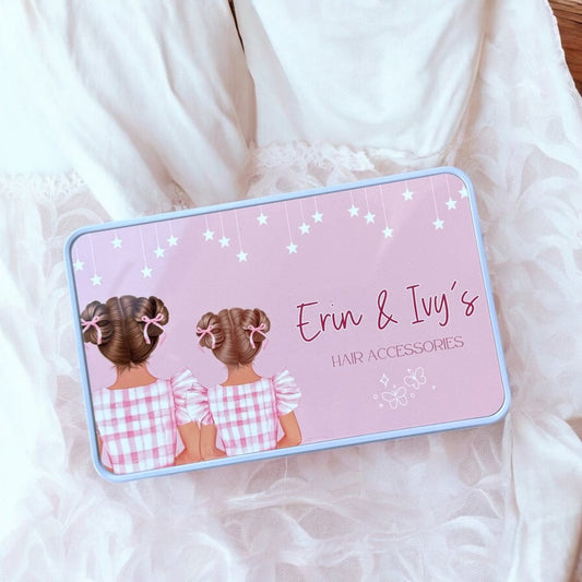 Personalised Hair Accessories Tin