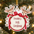 Personalised First Christmas Reindeer Acrylic Ornament