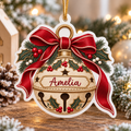 Personalised Traditional Christmas Bell Acrylic Ornament