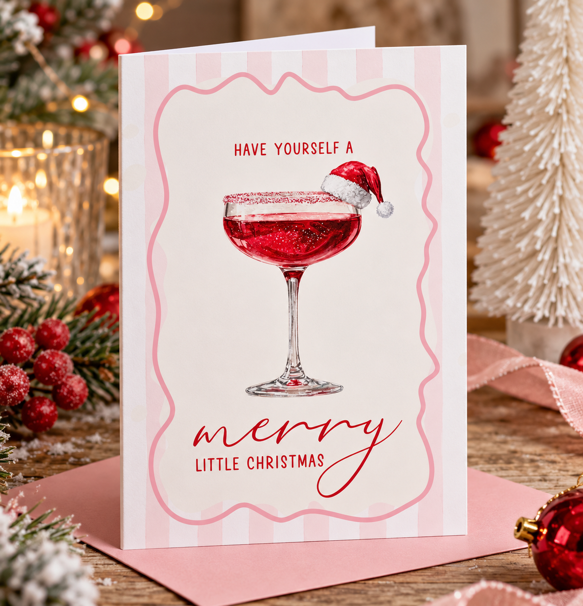 The Merry Little Cocktail Collection | Pack of 4 A5 Christmas Cards