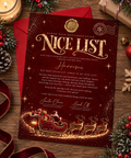 Personalised North Pole Nice List Certificate – The Sleigh Edition