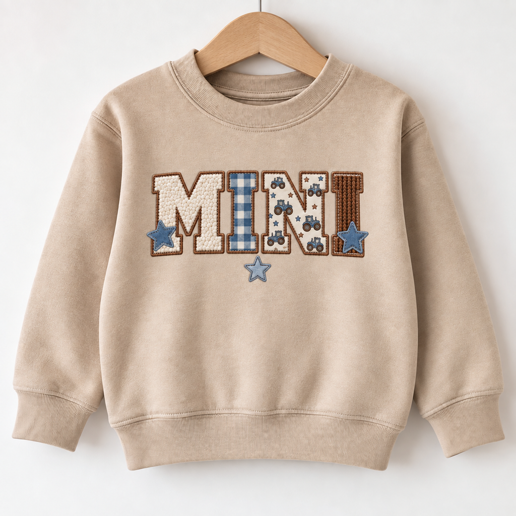 Autumn Mini Sweatshirt – Blue Tractor Design