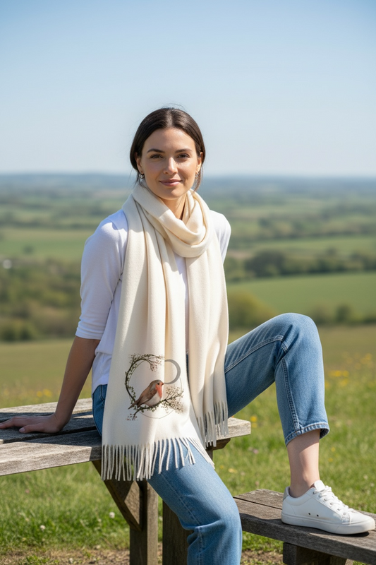 Winter Song Lightweight Tassel Scarf