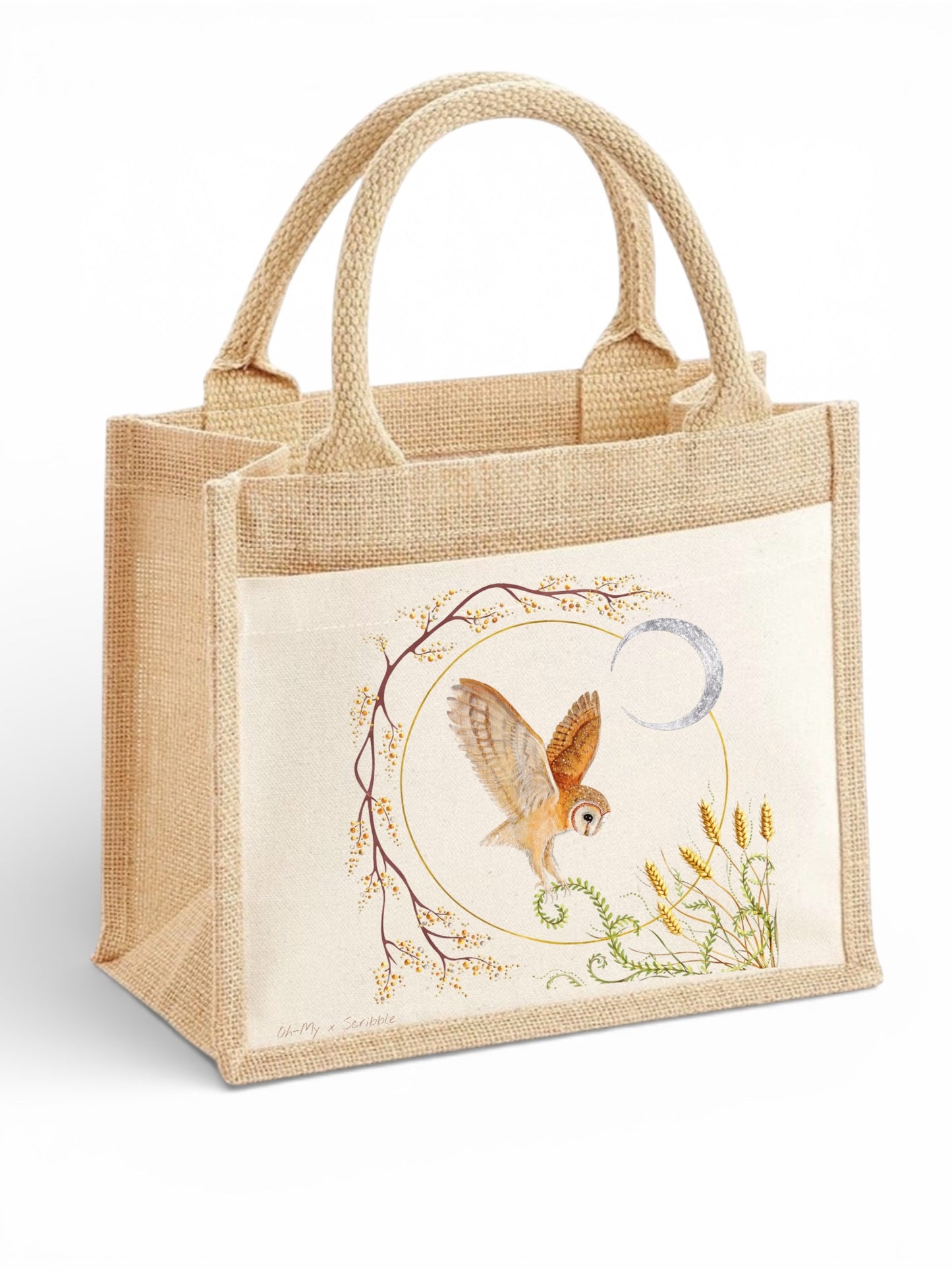 Woodland Wildlife Jute Tote Bag