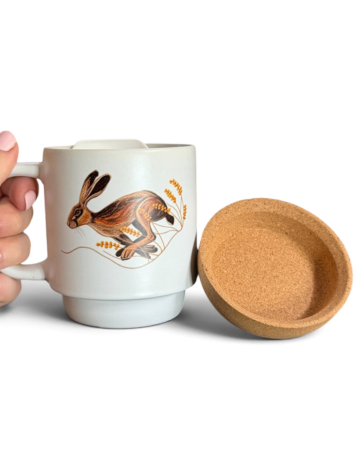 Field of Dreams - 13oz Personalised Cork Bottom Coffee Mug with Lid PRE ORDER