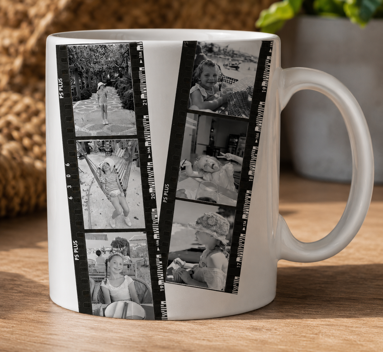 Personalised Dad Photo Film Strip Mug