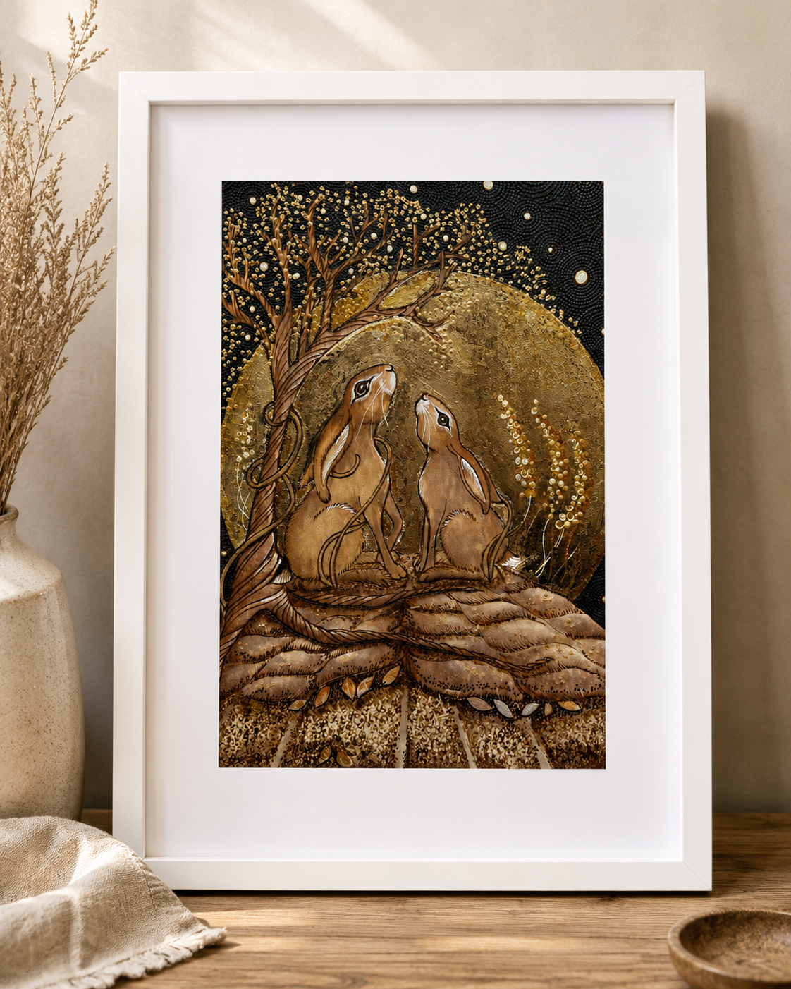 Moongazer – Limited Edition Hand-Embellished Art Print