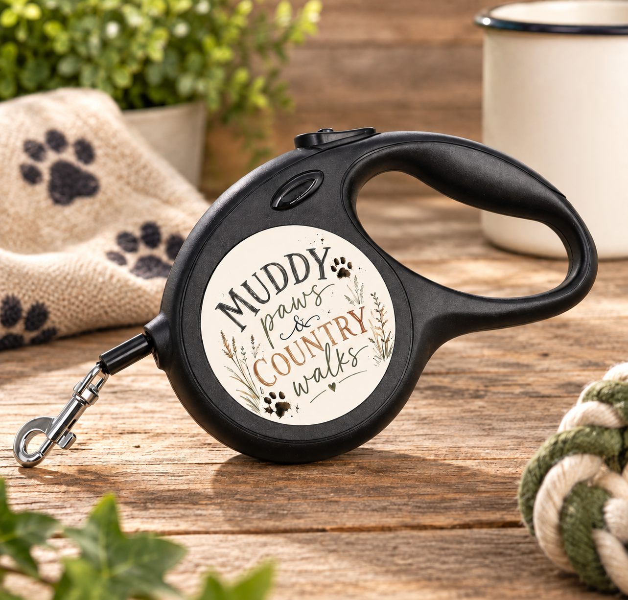 Muddy Paws & Country Walks Retractable Dog Lead