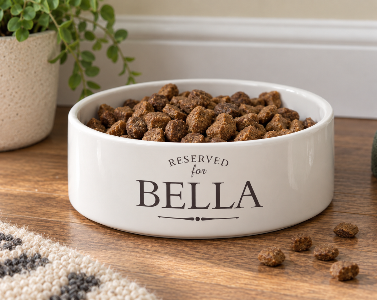 Personalised Reserved For Pet Bowl
