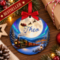 Personalised Kids Christmas Train Decoration