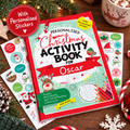 Personalised Christmas Activity Book with Stickers