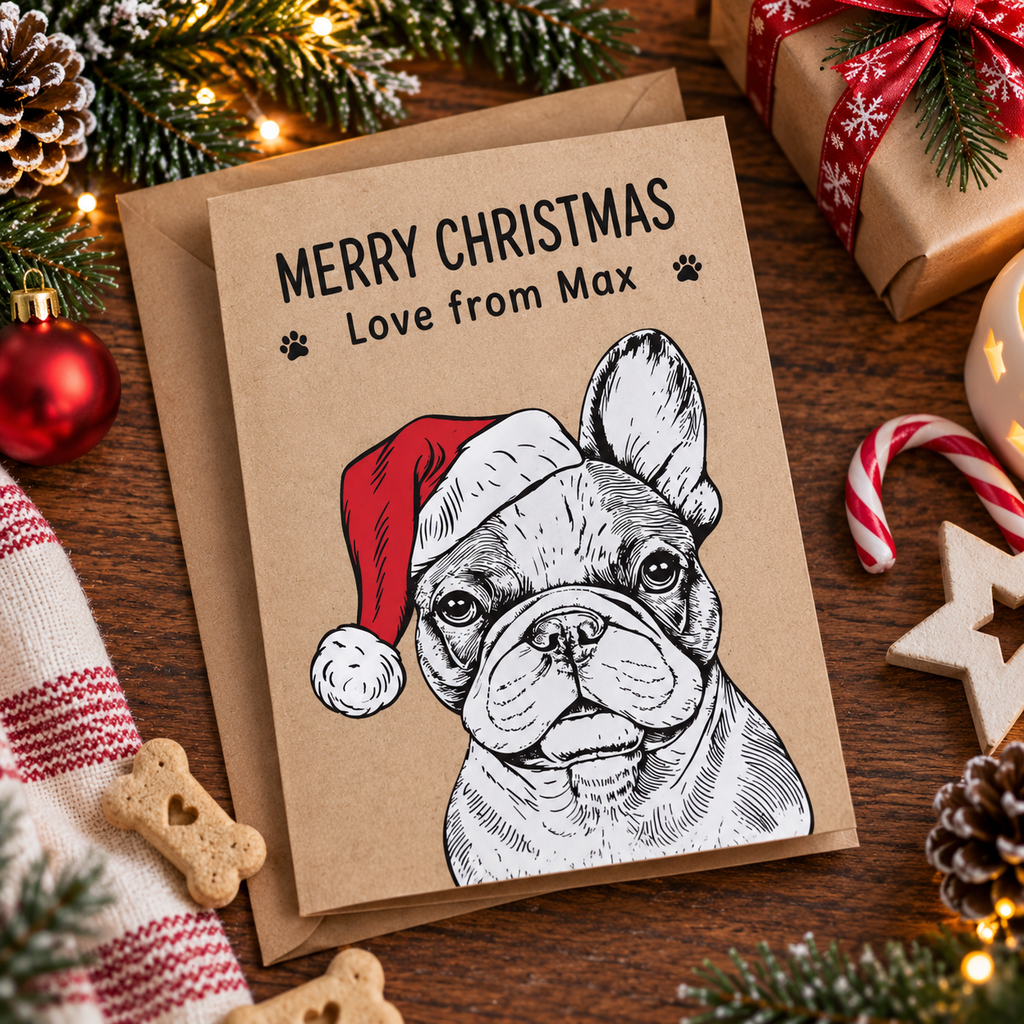 Personalised Dog Breed Christmas Card