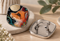 Oh-My Fox Curved Square Earrings
